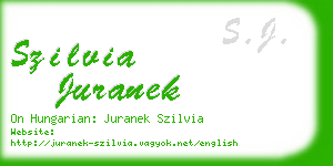 szilvia juranek business card